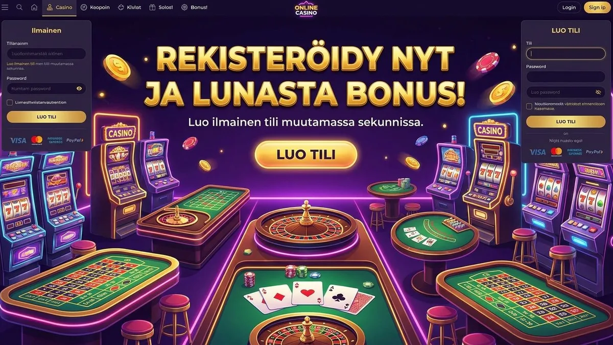 Rekisteröidy bonuksen kanssa
